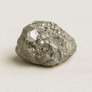 Goldschimmernder Pyrit-Rohstein mit kristalliner Oberfläche – Symbol für Fülle, Selbstbewusstsein und energetischen Schutz